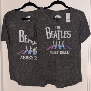 The Beatles Abbey Road Ladies T-Shirts - Heather Gray NWT